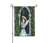 Bandiere da giardino per esterni, purezza angelica, vivaci bandiere da cortile, perfette per Pasqua e decorazioni per esterni, bandiere primaverili per tutte le stagioni