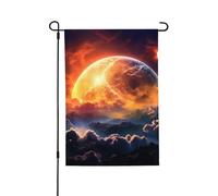 Bandiere da giardino per esterni, spazio esterno, nuvole, bandiera da giardino, 71 x 101 cm, doppia faccia, stagionale, benvenuto, cortile, bandiere da giardino piccole bandiere da giardino per patio