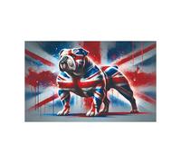 Bandiere Da Giardino Per Esterno - 150x90 cm Decorazione Resistente alle Intemperie - Bandiera Da Cortile A Tema Patriottismo Con Bulldog | Per Prato Portico Casa Anteriore Passaggio Evento Di Gruppo