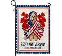 Bandiere da giardino per il 250° anniversario del cane Cocker Spaniel, 30,5 x 45,7 cm, double face, per decorazione esterna, motivo 4 luglio Memorial Day, bandiera patriottica per esterni, piccola