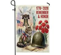 Bandiere da giardino per il 250° anniversario del Maine Coons, 30,5 x 45,7 cm, double face, per decorazione esterna, motivo 4 luglio Memorial Day, bandiera patriottica per esterni, piccola bandiera