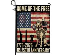 Bandiere da giardino per il 250° anniversario Labrador Retriever 30,5 x 45,7 cm, double face, per decorazione esterna, motivo 4 luglio Memorial Day, bandiera patriottica per esterni, piccola bandiera