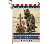 Bandiere da giardino per il 250° anniversario Scottish Terrier 30,5 x 45,7 cm, double face per esterno, motivo 4 luglio Memorial Day, bandiera per casa in tela standard, bandiera patriottica per