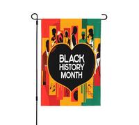 Bandiere da giardino per il mese della storia dei neri, stampa fronte-retro, decorazione per la casa, 28"x40"