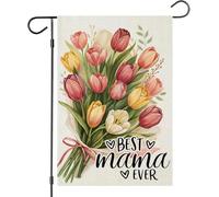 Bandiere da giardino per la festa della mamma all'aperto, decorazione floreale da cortile con tulipano, regalo piccolo per mamma nonna, stagione