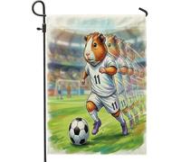 Bandiere da giardino per la stagione calcistica 2026, 30,5 x 45,7 cm, double face, per esterni, per il giorno della partita con animali, bandiere verticali standard per la casa, bandiere sportive per