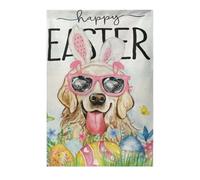 Bandiere Da Giardino Per Pasqua - Tela Bifacciale, Gatto Cartone Animato Con Orecchie Da Coniglio | Banner Decorativo Da Giardino, Insegna Esterna Della Fattoria Per La Decorazione Domestica Del Patio