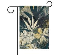 Bandiere da giardino per primavera estate fiori gialli e neri 12 x 18 bifacciali per esterni, bandiere da esterno stagionali e striscioni per terrazza, giardino, terrazza, balcone, prato, decorazioni