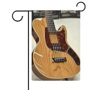 Bandiere da giardino per strumenti musicali a forma di chitarra, 30,5 x 45,7 cm, bandiera estiva, bandiera floreale da giardino di benvenuto, decorazioni stagionali per le vacanze