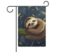 Bandiere da giardino pigro bradipo 30,5 x 45,7 cm doppia bandiera esterna bandiera estiva da giardino di benvenuto bandiere da giardino stagionali decorazioni per le vacanze