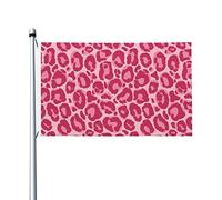 Bandiere Da Giardino Pink Leopard Print Seamless Figure Bandiere Decorative Durevole Outdoor Bandiera Antivento Banner Giardino Per Sport Esterna Interno 90X150 CM