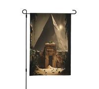 Bandiere da giardino primaverile della piramide del mondo perduto per esterni, perfette per decorazioni pasquali e decorazioni primaverili all'aperto