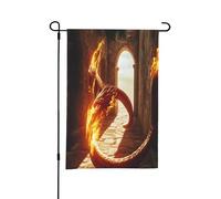 Bandiere da giardino primaverili con fuoco e fiamme per esterni, perfette per decorazioni pasquali e decorazioni primaverili all'aperto