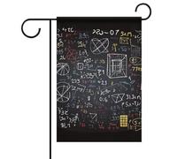 Bandiere da giardino primaverili e fisiche per matematica e fisica, 30,5 x 45,7 cm, double face, bandiere e striscioni stagionali per esterni, per patio, cortile, terrazza, veranda, giardino, terrazza