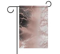 Bandiere da giardino primaverili estive color marmo oro rosa, 30 x 45 cm, double face, per esterni, bandiere e striscioni stagionali per esterni, per patio, cortile, terrazza, veranda, giardino