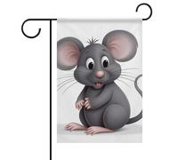 Bandiere da giardino primaverili estive con animali grigi, 30 x 45 cm, double face, per esterni, bandiere stagionali e striscioni per patio, cortile, terrazza, veranda, giardino, terrazza, balcone
