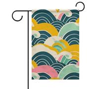 Bandiere da giardino primaverili estive con motivo giapponese retrò, 30,5 x 45,7 cm, double face, per esterni, bandiere stagionali e striscioni per patio, cortile, terrazza, veranda, giardino