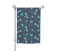 Bandiere da giardino resistenti allo sbiadimento con stampa di ossa e artigli per tutte le stagioni, decorazione per cortile esterno per portici