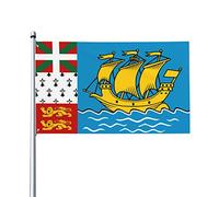 Bandiere Da Giardino Saint-Pierre And Miquelon Bandiera Da Cortile Premium Banner Giardino Antivento Outdoor Bandiera Per Esterna Giardino Feste 90X150 CM