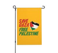 Bandiere Da Giardino Save Gaza Free Palestine Garden Banner Premium Bandiere Durevole Striscione Per Festa Celebrazione Eventi Interno 30X45Cm