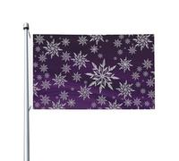 Bandiere Da Giardino Snowflake Ice Crystal Purple Pride Flag Durevole Bandiere Da Cortile Resistente Intemperie Bandiera Dell'Orgoglio Per Esterno Prato Festival 152X90CM
