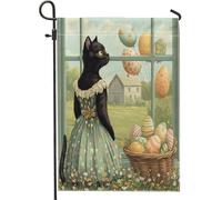 Bandiere da giardino Spring Easter Bombay Cat 30,5 x 45,7 cm, double face, per esterni, con gattini Victoria Country standard verticali in tela, bandiere per casa, cortile anteriore cortile cortile