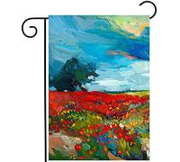 Bandiere Da Giardino Spring Flower Fields Nature Farm Landscape Bandiera Decorativa Resistente Intemperie Pride Flag Premium Outdoor Bandiera Per Bar Celebrazioni Prato 30X45Cm