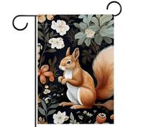 Bandiere Da Giardino Squirrel Flower Bandiera Decorativa Durevole Bandieradacortile Resistente Intemperie Outdoor Bandiera Per Bar Prato Celebrazioni 30X45Cm