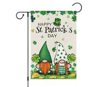 Bandiere Da Giardino St. Patrick'S Day Lucky Shamrock Gnome Irish Pride Flag Resistente Intemperie Outdoor Bandiera Resistente Dissolvenza Bandiera Decorativa Per Prato Portico 30X45Cm