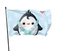 Bandiere da giardino stagionali per esterni, bandiere da cortile con pinguini dei cartoni animati | Durevole, poliestere, 0,9 x 1,5 m
