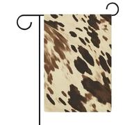 Bandiere da giardino stampate con mucca, 30,5 x 45,7 cm, doppia faccia, bandiera estiva, bandiera floreale, benvenuto, giardino, decorazioni stagionali per le vacanze