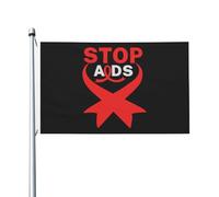 Bandiere Da Giardino Stop Aids Bandiere Decorative Antivento Bandiera Da Cortile Premium Banner Giardino Per Feste Prato Celebrazione 90X150 CM