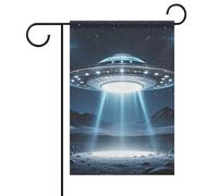 Bandiere da giardino su entrambi i lati, 31 x 46 cm, piccole bandiere da cortile per esterni, per vacanze, UFO di notte, bandiera da giardino, fattoria estiva, bandiera di benvenuto per decorazione