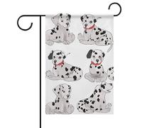 Bandiere da giardino su entrambi i lati, 31 x 46 cm, piccole bandiere da cortile per esterni, striscione per vacanze, graziosa bandiera da giardino dalmata estate fattoria iuta bandiera di benvenuto