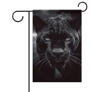 Bandiere da giardino su entrambi i lati, 31 x 46 cm, piccole bandiere da cortile per esterni, striscione per vacanze con animali, pantera, bandiera da giardino, fattoria, juta, bandiera di benvenuto