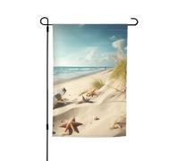 Bandiere da giardino sulla spiaggia e sul mare per esterni, 30,5 x 45,7 cm, bandiera da giardino stagionale su entrambi i lati, bandiera con occhielli, bandiera esterna per decorazioni per la casa
