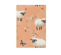 Bandiere da giardino Sweet Sheep Peach Yard per il Giardino Banner del Ringraziamento per la decorazione del cortile 28x40 su entrambi i lati