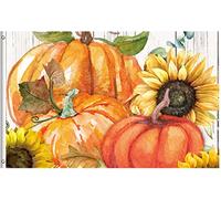 Bandiere Da Giardino Thanksgiving Day Autumn Fall Harvest Pumpkins Sunflowers Flowers Bandiere Da Cortile Colore Vivido Pride Flag Durevole Bandiera Dell'Orgoglio Per Esterno Prato 152X90CM