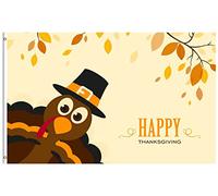 Bandiere Da Giardino Thanksgiving With Hat Fall Leaves Autumn Harvest Pride Flag Durevole Bandiere Da Cortile Premium Bandiera Dell'Orgoglio Per Festival Prato Portico 152X90CM