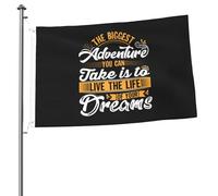 Bandiere Da Giardino The Biggest Adventure Explore Nature You Can Take Is To Live The Life Of Your Dreams Outdoor Bandiera Impermeabile Bandiere Decorative Durevole Banner Giardino 90X150 Cm