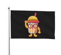 Bandiere Da Giardino The Genius Of Bubble Tea Drinks Bandiere Decorative Premium Outdoor Bandiera Durevole Bandiera Da Cortile Per Prato Esterna Sport 90X150 Cm