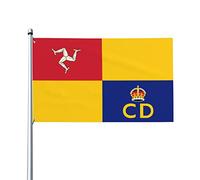 Bandiere Da Giardino The Isle Of Man Civil Defence Service Bandiere Decorative Premium Outdoor Bandiera Antivento Banner Giardino Per Giardino Prato Feste 90X150 CM