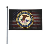 Bandiere Da Giardino The United States Department Of Justice Bandiere Da Cortile Colore Vivido Bandiera Dell'Orgoglio Durevole Bandiera Decorativa Per Festival Prato Portico 152X90CM
