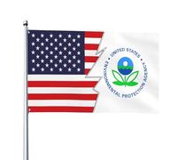 Bandiere Da Giardino The United States Environmental Protection Agency And America Outdoor Bandiera Antivento Bandiere Decorative Durevole Bandiera Da Cortile Per Prato Esterna Cortile 90X150 CM