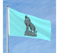 Bandiere Da Giardino The Wolf Is Howling Bandiere Decorative Antivento Bandiera Da Cortile Premium Banner Giardino Per Sport Esterna Interno 90X150 CM