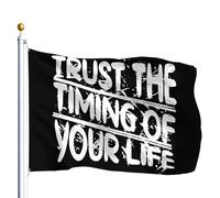 Bandiere Da Giardino Trust The Timing Of Your Life Bandiera Decorativa Premium Bandiera Dell'Orgoglio Colore Vivido Pride Flag Per Festival Prato Portico 152X90CM