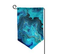 Bandiere da giardino turchesi blu acqua brillante bandiera verticale doppia faccia bandiera casa 30,5 x 45,7 cm primavera estate stagionale cortile banner vacanza fattoria cortile all'aperto