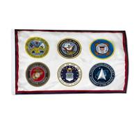 Bandiere Da Giardino United States Military U.S. Armed Forces With All 6 Seals Outdoor Bandiera Durevole Bandiere Decorative Impermeabile Bandiera Da Cortile Per Esterna Interno Feste 90X150 Cm