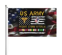 Bandiere Da Giardino Us Medical Corps Operation Desert Storm Veteran Bandiera Da Cortile Premium Banner Giardino Antivento Outdoor Bandiera Per Cortile Esterna Prato 90X150 CM