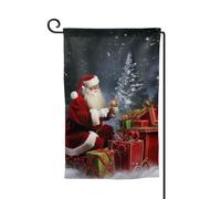 Bandiere da giardino verticali a doppia faccia con scritta "Merry Christmas", 30,5 x 45,7 cm, primaverile, estate, stagionale, cortile, bandiere, vacanze, decorazione da appendere all'aperto, taglia